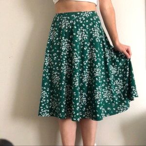 Tickled Teal Green midi skirt